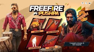 FREE FIRE PUSHPA 2 EVENT FULL DETAILS  BLUELOCK EVENT [upl. by Tidwell396]