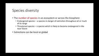 The Three Levels of Biodiversity [upl. by Andrei685]