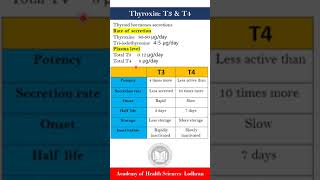 Thyroxin T3 vs T4 [upl. by Cynarra]