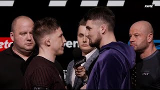 Don Kasjo vs Norman Parke na FAME MMA 10 Facetoface i konferencja [upl. by Dnarud]