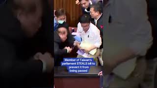 Member of Taiwans parliament STEALS bill to prevent it from being passed [upl. by Keon]