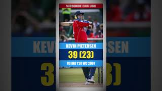 Kevin Pietersen 39 23🔥vs vs India England t20 world cup 2007 shorts cricket  criclink [upl. by Yelserp487]