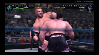 Goldberg Spears Scott Steiner Full Match PS2 Gameplay [upl. by Arraic361]