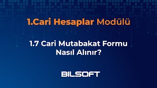 17 Cari Mutabakat Formu Nasıl Alınır Cari Hesaplar Modülü Bilsoft Ön Muhasebe Program Eğitimi V3 [upl. by Annaitat62]