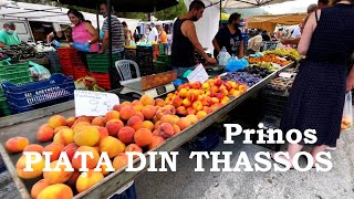 PIAŢA DIN INSULA THASSOS PRINOS  TUR  Vlog de călătorie [upl. by Noeled709]