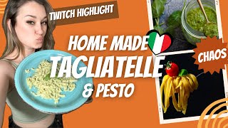 🍝 ITALIENER werden MICH HASSEN Zur EM 2024  selbstgemachte Tagliatelle mit Pesto FIRST TIME [upl. by Reitrac]