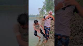 While bathing in the river comedy shortsreels jokes indiafunny subscribe entertainment [upl. by Godspeed755]