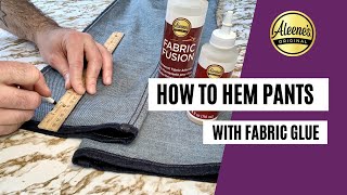 How to Hem Pants with Fabric Glue [upl. by Milo]