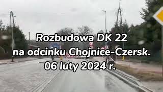 Rozbudowa DK22 na trasie ChojniceCzersk [upl. by Amitie]