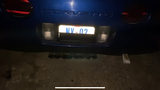 How to install a hide away license plate frame to your car that works with via remote c5 corvette [upl. by Leckie204]