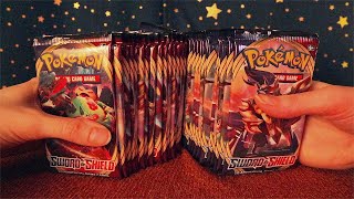 Opening Pokemon Sword amp Shield Booster Box ⚔ ASMR Relax Crinkles and Cards Sounds [upl. by Silisav]