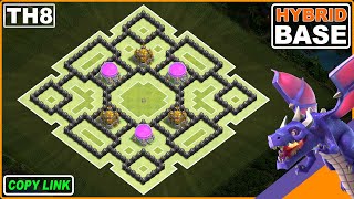 NEW TH8 TrophyFarm Base 2024 COPY LINK  Clash of Clans [upl. by Stolzer]