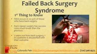 5 Things to Know About Failed Back Surgery Syndrome FBSS [upl. by Hyacinth]