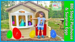 Mega Giant Surprise Box amp Build Playhouse with Egg Hunt Surprises [upl. by Haididej633]