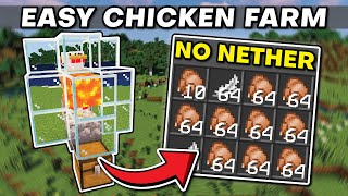 Minecraft Early Game Chicken Farm No Nether Items [upl. by Emmett]