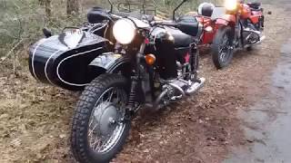 Ural 750 Tourist 2WD and cT walk around with engine sound  Russen Garage [upl. by Pasco580]