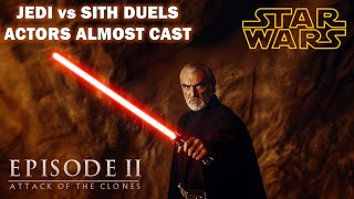 Star Wars II Actors Almost Cast amp Mace Windu vs Dooku Duel [upl. by Strang998]