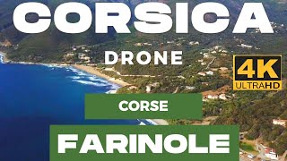 ⛱️CORSICACorse  FARINOLE PlageBeach🚤⛱🏝 4K  DRONE [upl. by Ashraf]