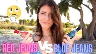 VERSACE BLUE JEANS VS RED JEANS 90s VINTAGE FRAGRANCE FACEOFF [upl. by Noivax]