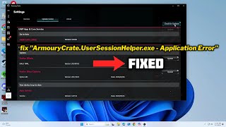 FIXED quotArmouryCrateUserSessionHelperexe  Application Errorquot [upl. by Etnud]