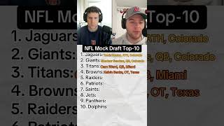 NFL Mock Draft Top10 20 nfldraft mockdraft patriots jets [upl. by Aninaig]