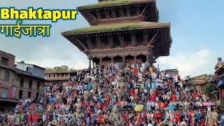 bhaktapur gai jatra  gaijatra 2080 😱 [upl. by Venu]