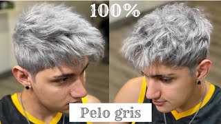 Como hacer el pelo GRIS 😱🚨🔥 paso a paso en español ✅ [upl. by Adekan737]