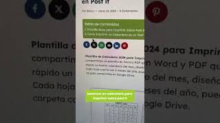 Como Imprimir un Pequeño Calendario Gratis en Tamaño Post it 🙌🏻 [upl. by Anomor]