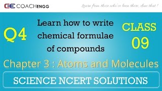 Atoms and Molecules Question 4 Chapter 3 Class 9 NCERT Solutions Exercise [upl. by Elletnwahs]