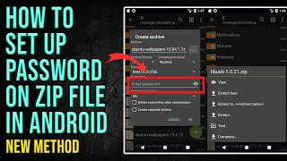 How to set up password on zip file in Android 2024 Easy [upl. by Anirrehs]