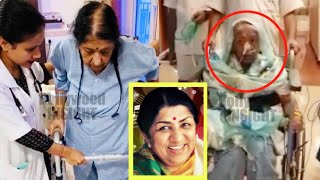 Lata Mangeshkar LAST Video Before Passing Away  Lata Mangeshkar Funeral  Hospital Video [upl. by Ylerebmik]