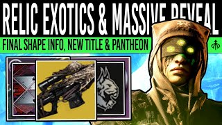 Destiny 2 NEW EXOTIC LOOT amp BRAVE TITLE Final Shape GAMEPLAY Weekly Pantheon Maps Char Editor [upl. by Ardnic14]