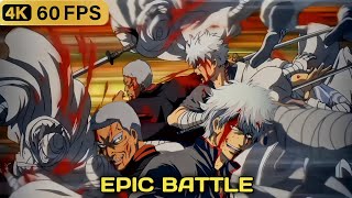 GINTOKI amp JIROCHO VS AMANTO FULL FIGHT  HD 60 FPS [upl. by Parcel]