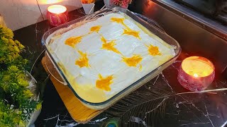 Mango Delight Recipe By Mek Kitchen  Easy Mango Dessert  Creamy Mango Delight Only 5 Ingredients [upl. by Murtha]