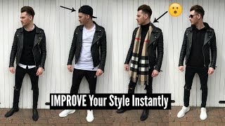 Mens Fashion 2023 Street Style  How To Style A Leather Jacket  Spring Lookbook [upl. by Eniawd]