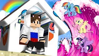 DŮM Z KINDER VAJÍČEK VS MY LITTLE PONY TSUNAMI V MINECRAFTU [upl. by Trinette]