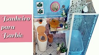 Como fazer um banheiro para Barbie DIY [upl. by Calli]