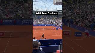 Holger Rune forehand goes way long vs Marco Trungelliti in Hamburg tennis atp [upl. by Dimitri763]