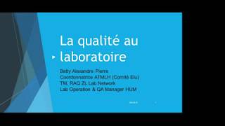 La qualité au laboratoire  ATMLH [upl. by Herr]