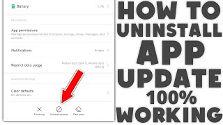 How to Uninstall Update of Any Preinstall Application  Increase Phone Processing Speed 100 [upl. by Hayouqes]