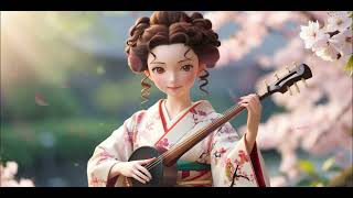 🎵 Cherry Blossom Dance  AIGenerated Shamisen Music [upl. by Hsihsa73]