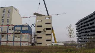 Mobilkran Liebherr LTM 1160  Montage Beton Fertigteile [upl. by Odnumyer578]