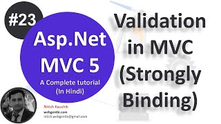 23 Validation in MVC with strongly binding  mvc tutorial for beginners in net c [upl. by Adin]