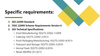 FSSC 22000 Certification Requirements [upl. by Narbig982]