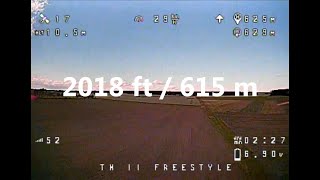 EMAX Tinyhawk II Freestyle  stock receiver range test  Tinyhawk 2 Freestyle spi rx tests GPS [upl. by Adnar442]