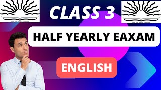 kv class 3Englishhalf yearly examsample paper2024 santoor class3 english halfyearly santoor [upl. by Lise]