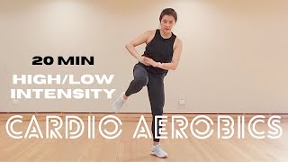 20 MIN ALL STANDING High Low CARDIO Workout  Aerobic Cardio Exercise  Sweaty amp Fun [upl. by Arykat]