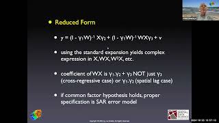 Applied Spatial Regression Analysis  Lecture Spatial Durbin Model [upl. by Nallak807]