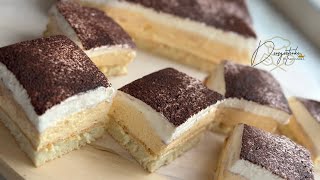 Madártej szelet Egyszerű és Mennyei finom próbáljátok ki🍰 recept sütés sütemény food főzés [upl. by Farika]