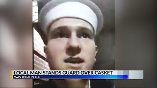 Childersburg Native stands guard over President Bushs casket [upl. by Niatsirk]